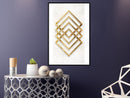 Poster - Golden Inlay  - zwart