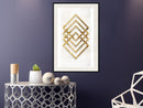 Poster - Golden Inlay  - zwart passepartout