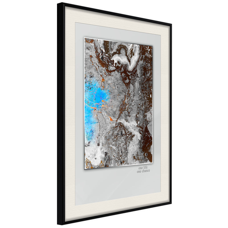 Poster - One Life  - zwart passepartout