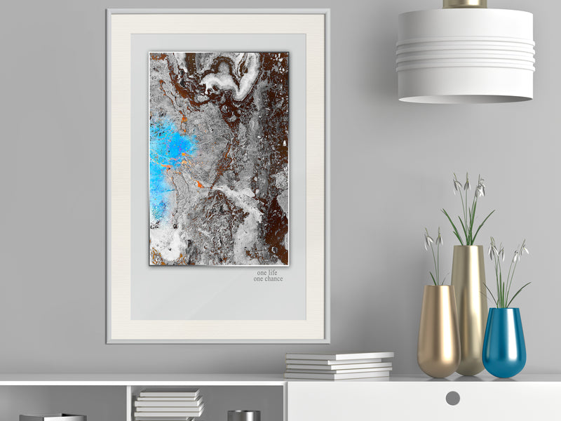 Poster - One Life  - wit passepartout