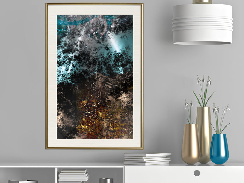 Poster - Dark Matter I  - goud passepartout