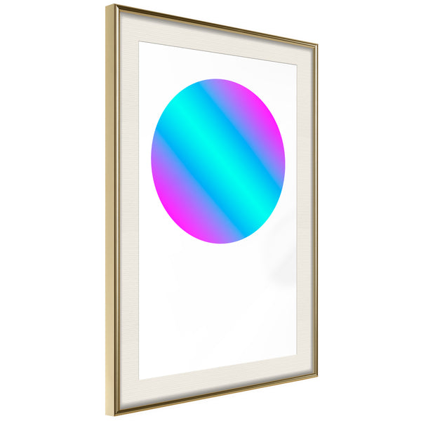 Poster - Ultraviolet I  - goud passepartout