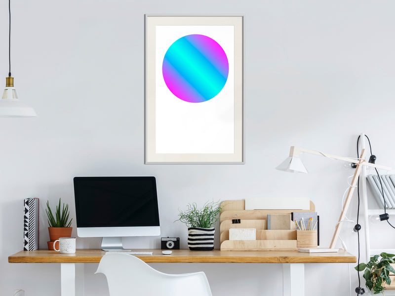 Poster - Ultraviolet I  - wit passepartout