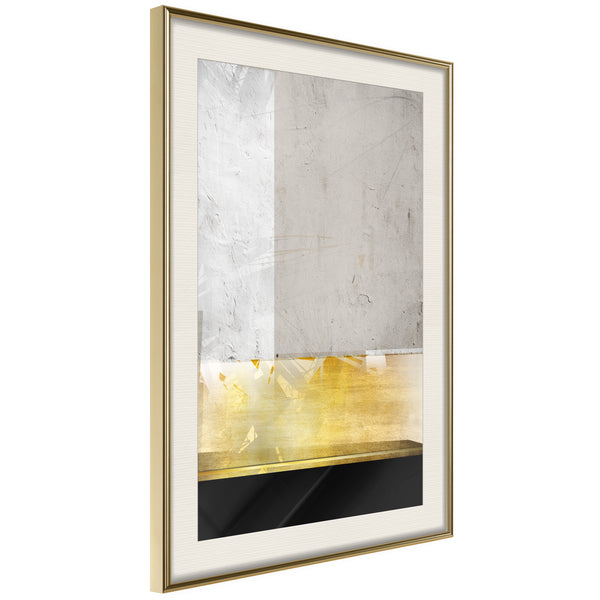 Poster - Concrete Art  - goud passepartout