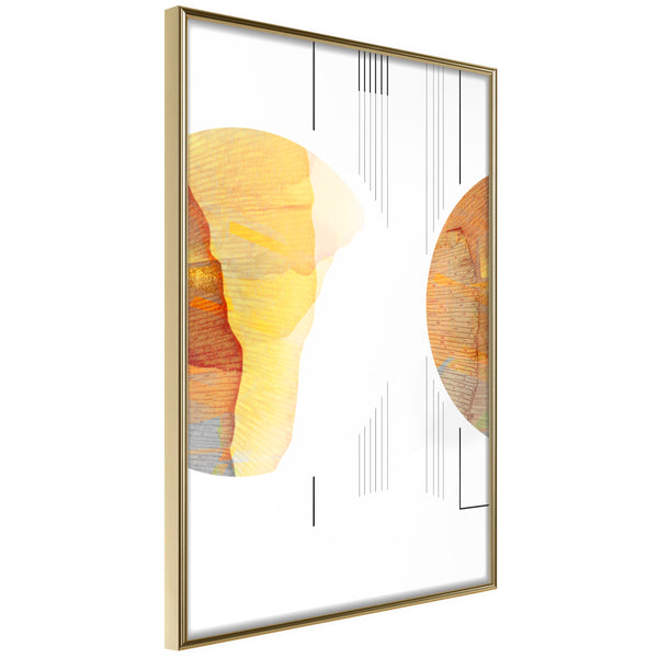 Poster - Collision of Planets  - goud
