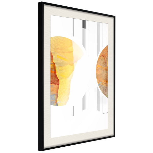 Poster - Collision of Planets  - zwart passepartout