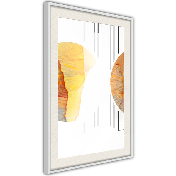 Poster - Collision of Planets  - wit passepartout