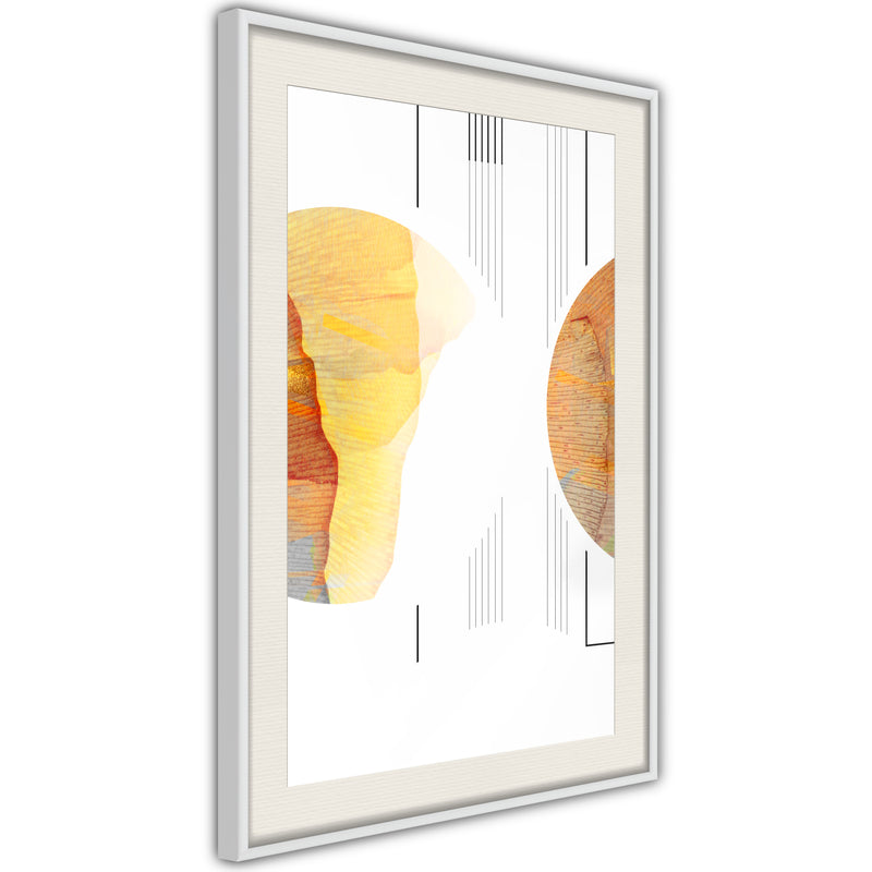 Poster - Collision of Planets  - wit passepartout