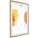 Poster - Collision of Planets  - goud passepartout