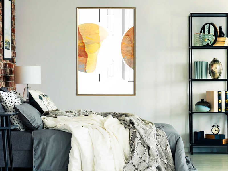 Poster - Collision of Planets  - goud