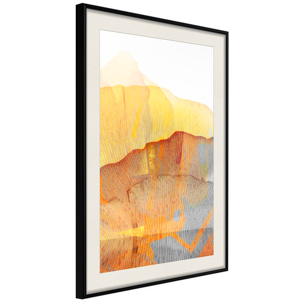 Poster - Martian Landscape  - zwart passepartout