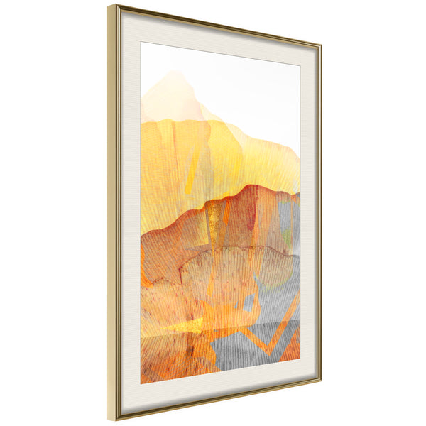 Poster - Martian Landscape  - goud passepartout