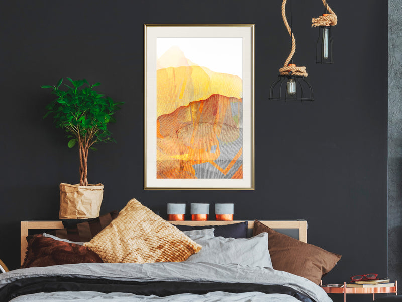 Poster - Martian Landscape  - goud passepartout