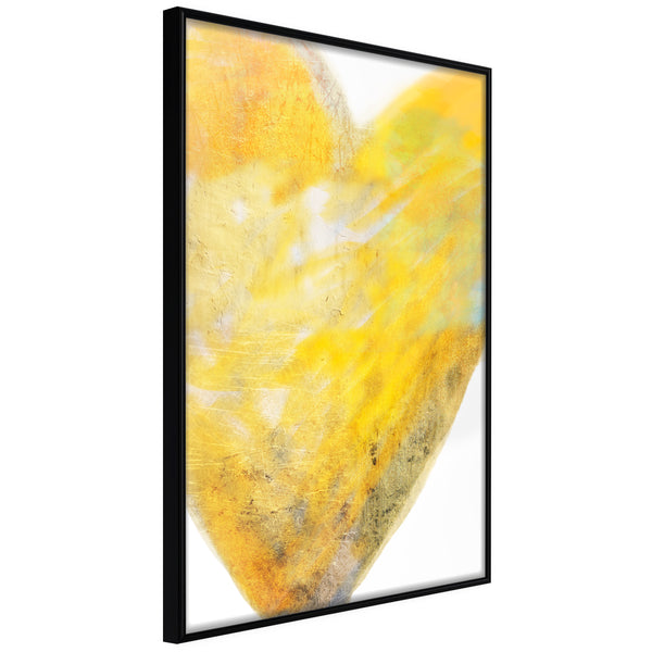Poster - Amber Heart  - zwart