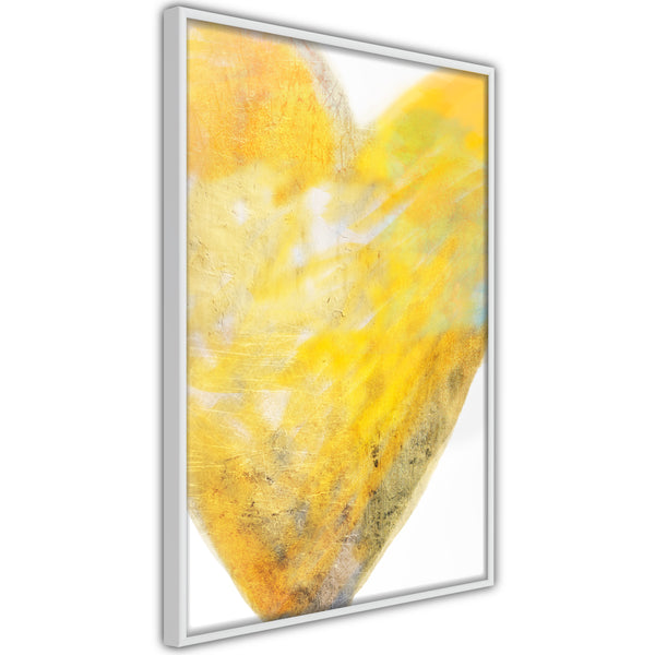 Poster - Amber Heart  - wit