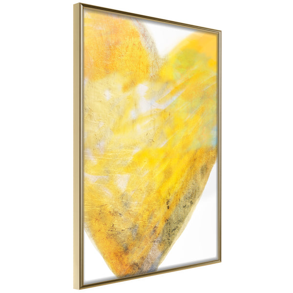 Poster - Amber Heart  - goud