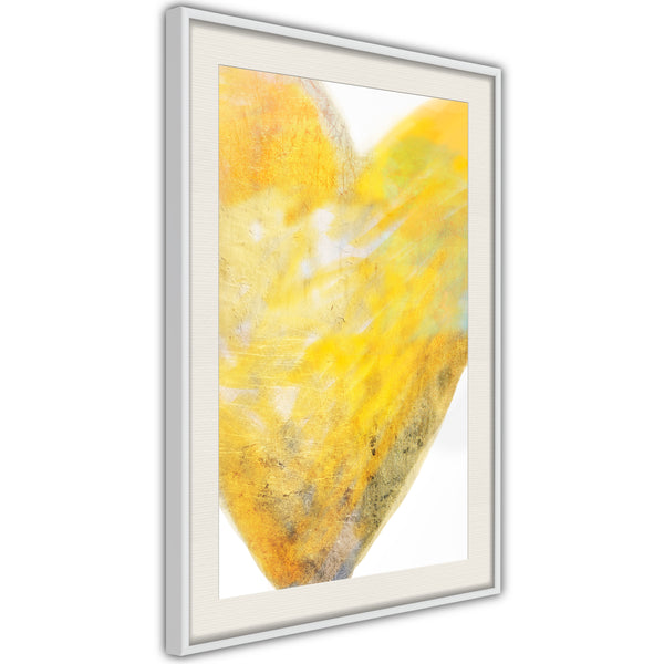Poster - Amber Heart  - wit passepartout