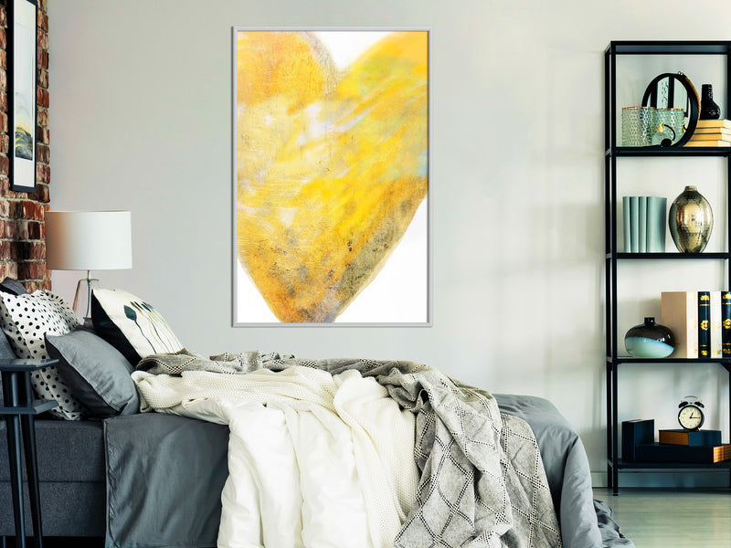 Poster - Amber Heart  - wit