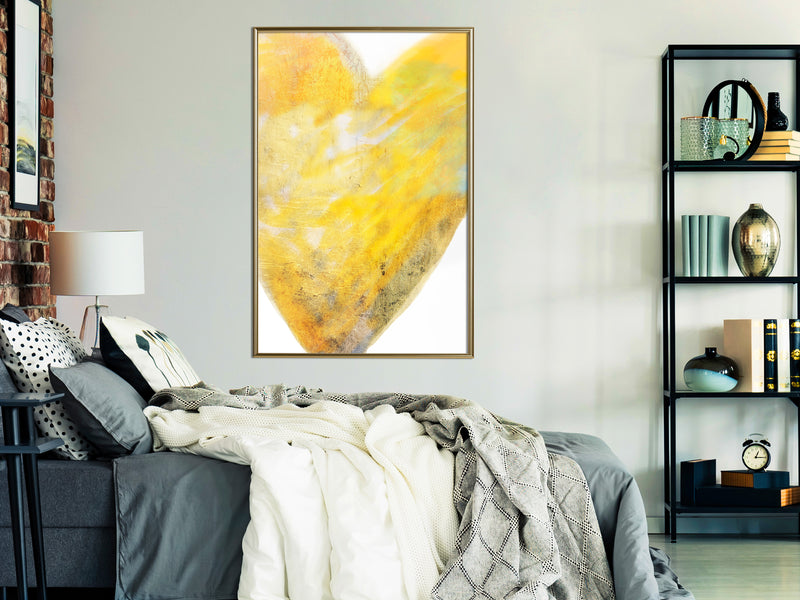 Poster - Amber Heart  - goud