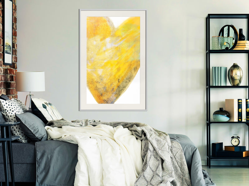 Poster - Amber Heart  - wit passepartout