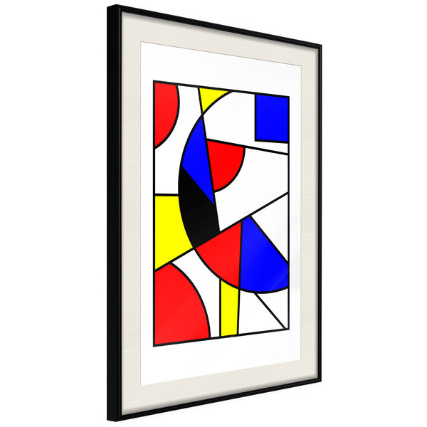Poster - Neoplastic Composition  - zwart passepartout