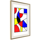 Poster - Neoplastic Composition  - goud passepartout