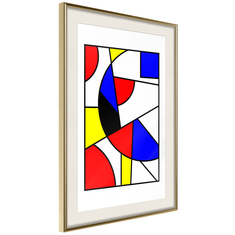 Poster - Neoplastic Composition  - goud passepartout