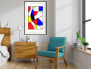 Poster - Neoplastic Composition  - zwart passepartout