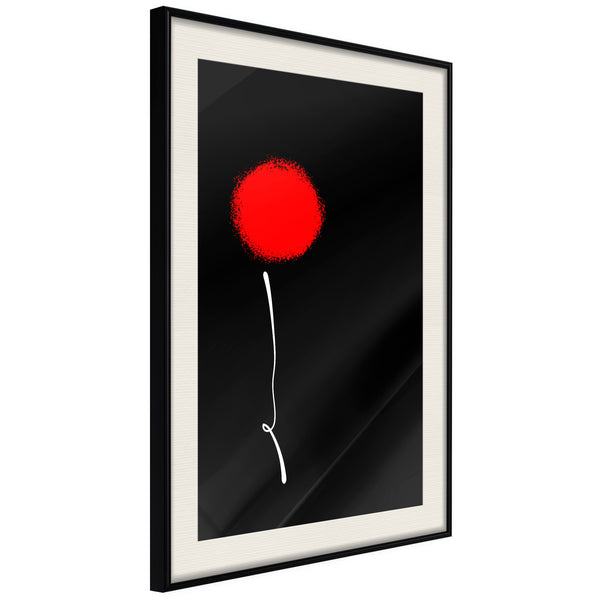 Poster - Dot and Line  - zwart passepartout