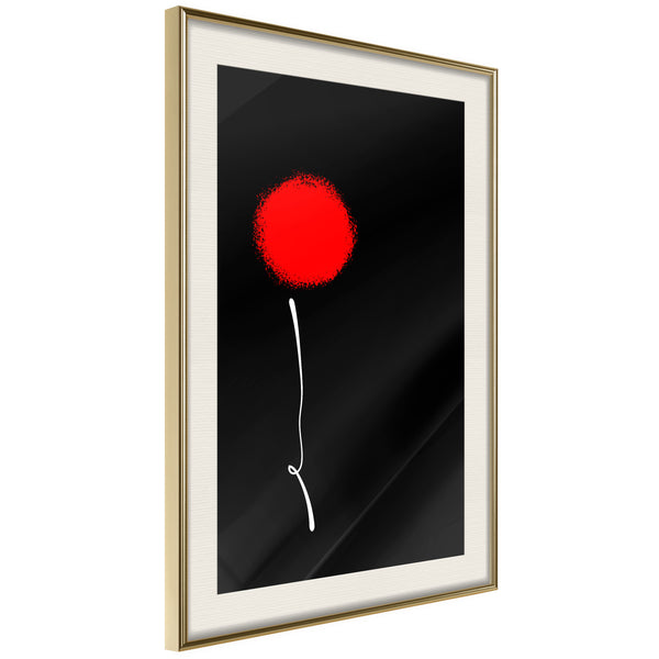 Poster - Dot and Line  - goud passepartout