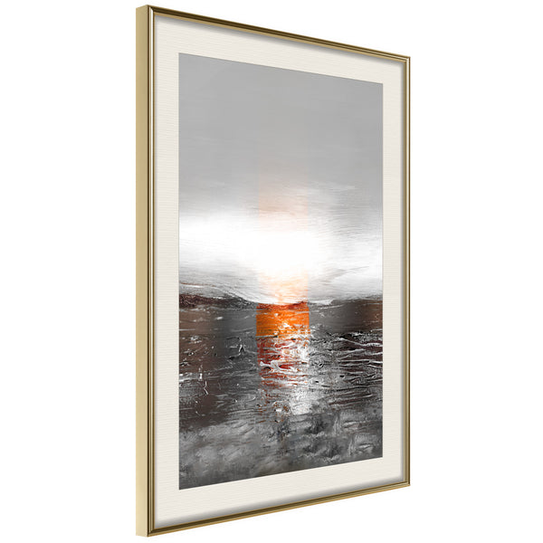 Poster - Paint Texture  - goud passepartout