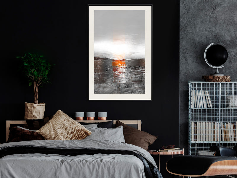 Poster - Paint Texture  - zwart passepartout