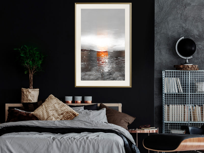 Poster - Paint Texture  - goud passepartout
