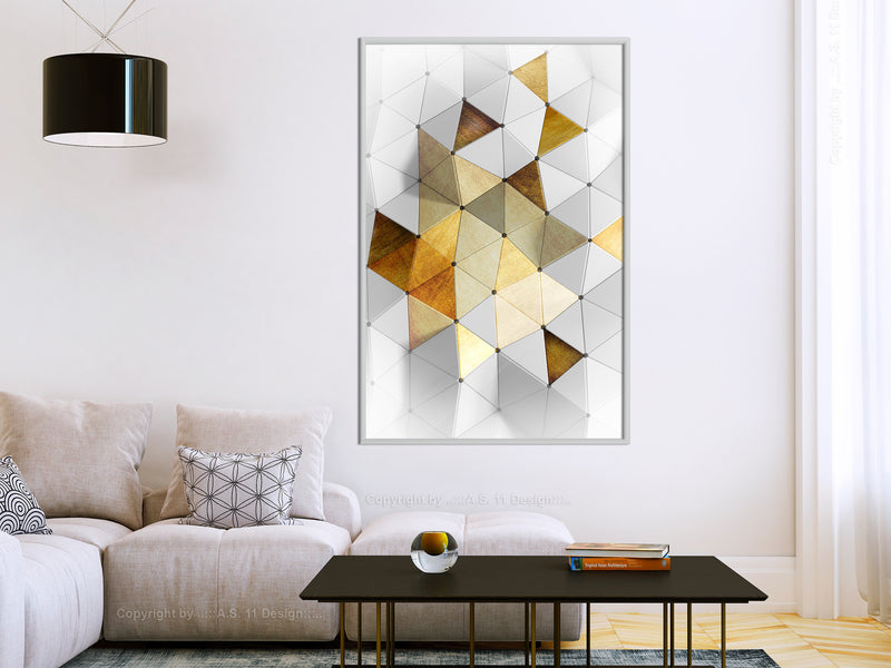 Poster - Gold-Plated Enamel  - wit