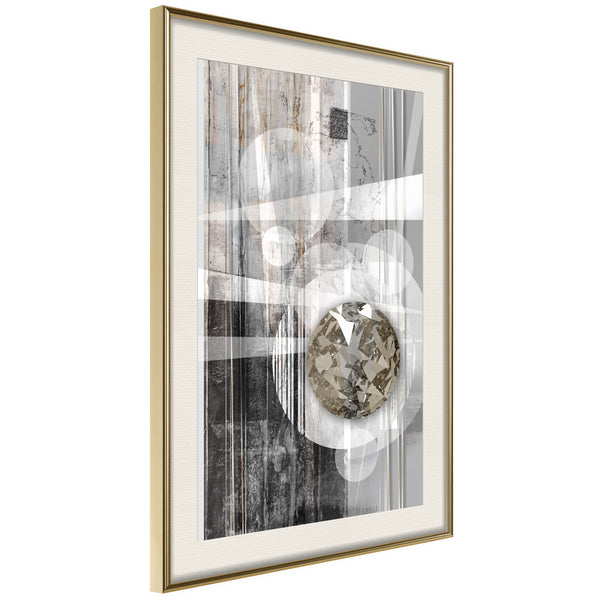 Poster - Hidden Diamond  - goud passepartout