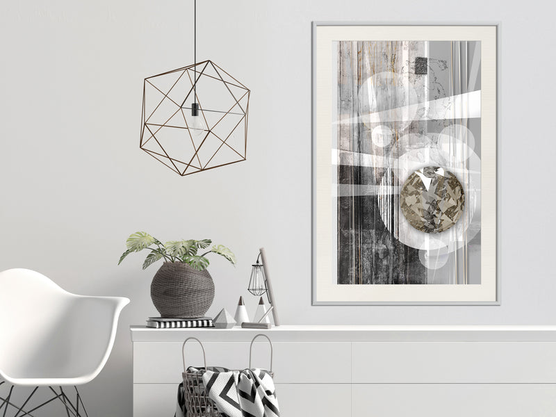 Poster - Hidden Diamond  - wit passepartout