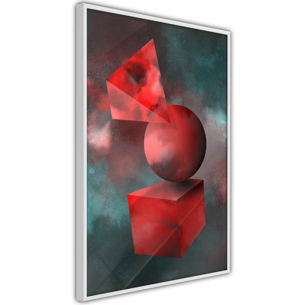 Poster - Red Solid Figures  - wit