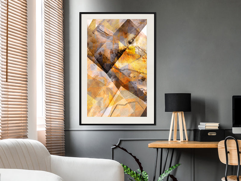 Poster - Amber Power  - zwart passepartout