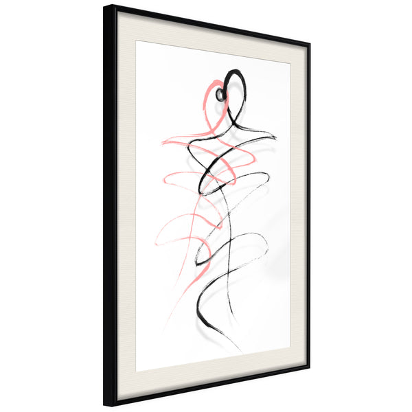 Poster - Dancing Souls  - zwart passepartout