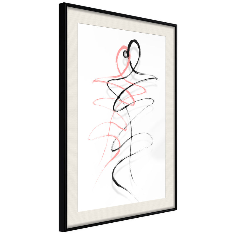 Poster - Dancing Souls  - zwart passepartout