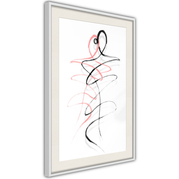 Poster - Dancing Souls  - wit passepartout