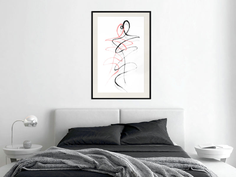 Poster - Dancing Souls  - zwart passepartout