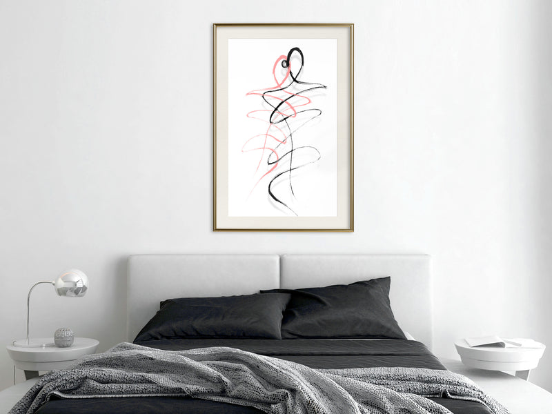 Poster - Dancing Souls  - goud passepartout