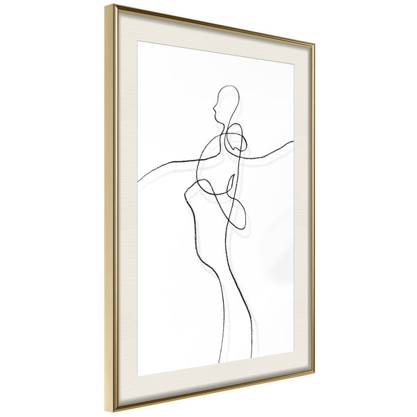 Poster - Entanglement  - goud passepartout