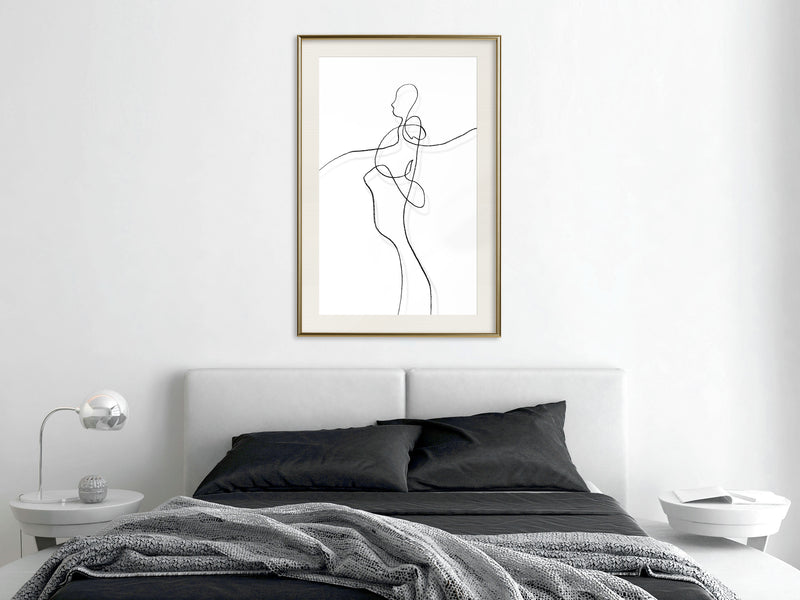 Poster - Entanglement  - goud passepartout