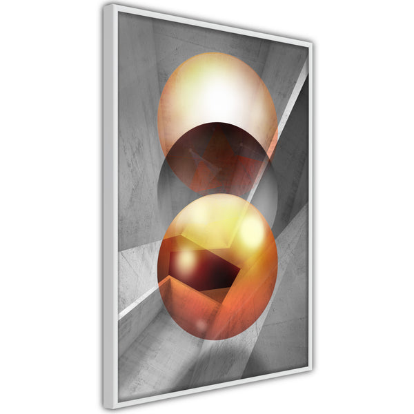 Poster - Enchanted Globes  - wit