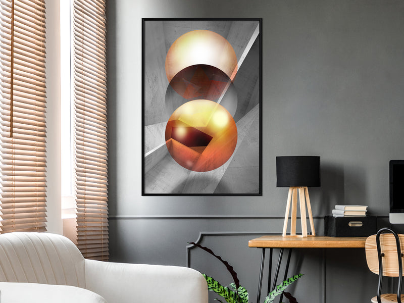 Poster - Enchanted Globes  - zwart