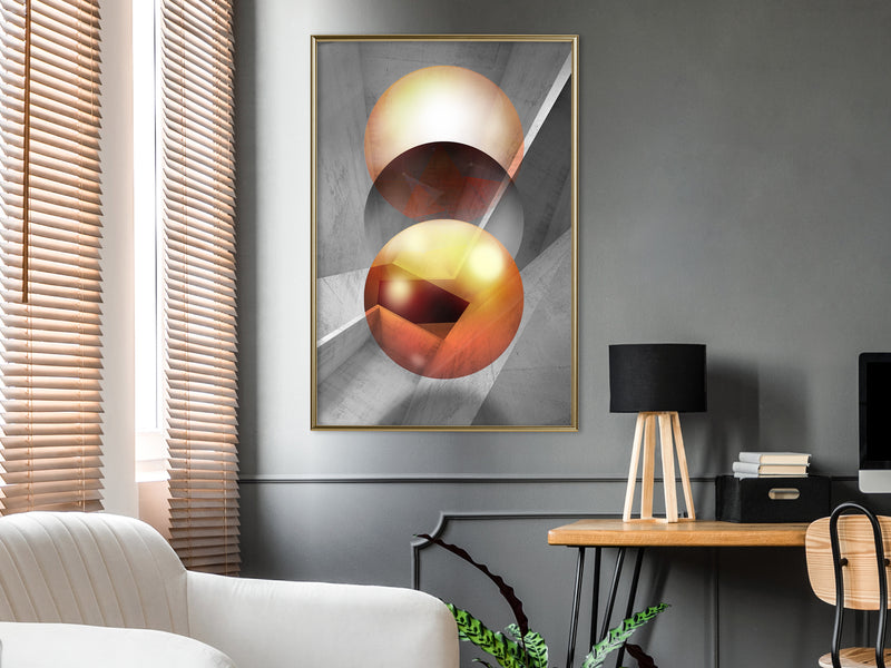 Poster - Enchanted Globes  - goud
