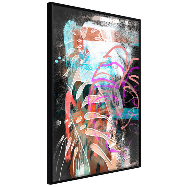 Poster - Disco Leaves  - zwart