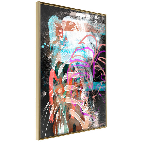 Poster - Disco Leaves  - goud